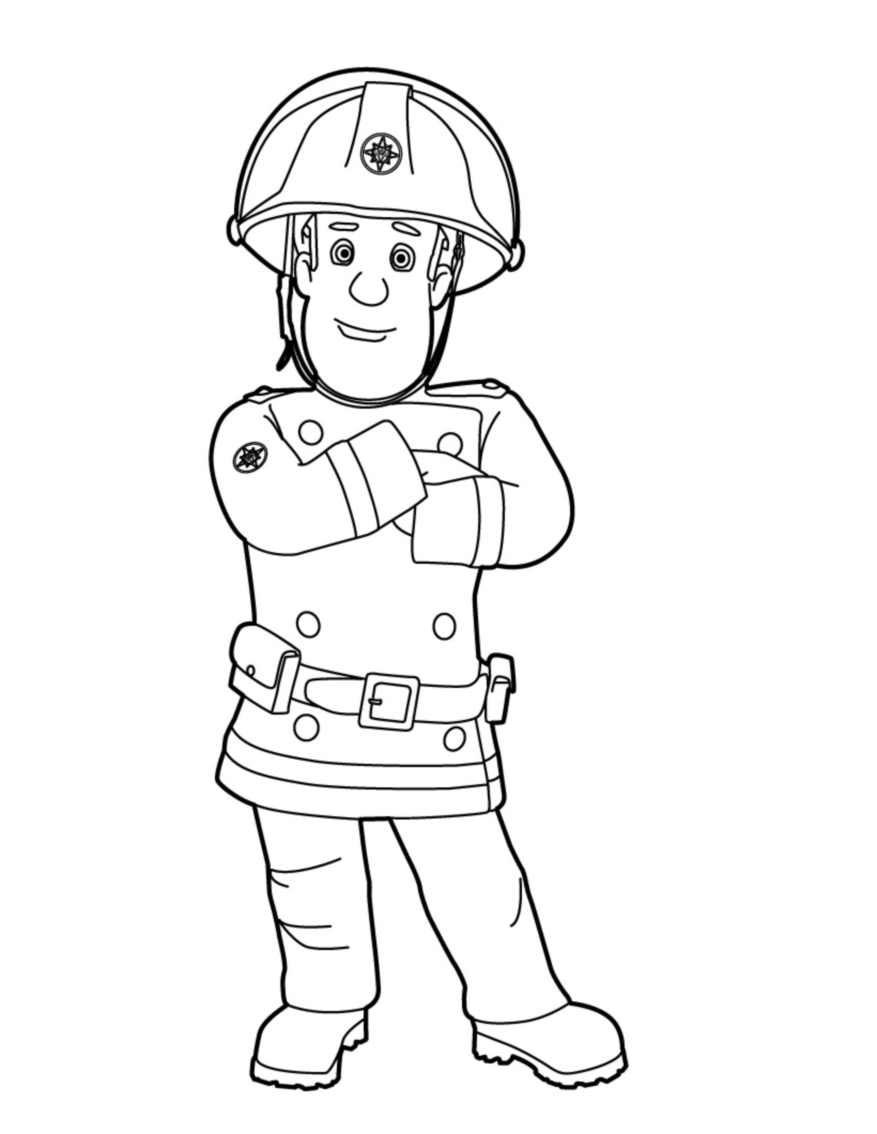 Dessin à colorier: Sam le Pompier (Dessins Animés) #39770 - Coloriages à Imprimer Gratuits