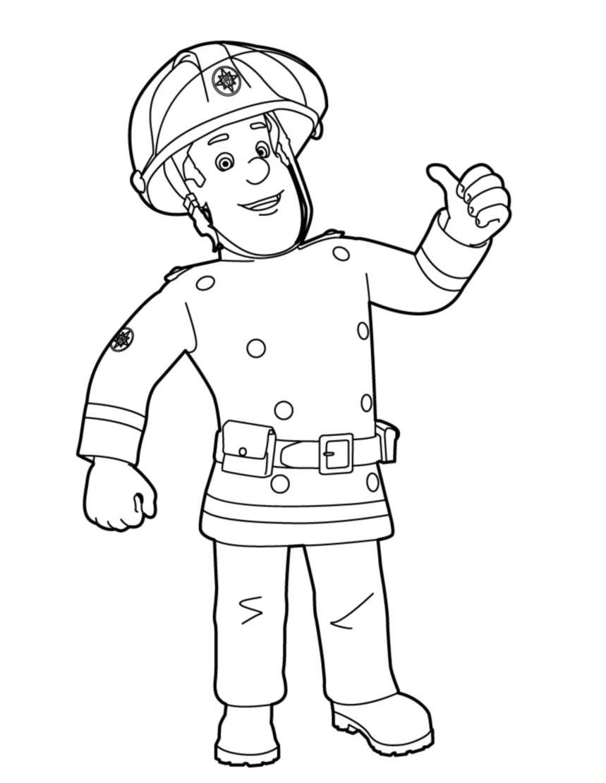 Dessin à colorier: Sam le Pompier (Dessins Animés) #39785 - Coloriages à Imprimer Gratuits