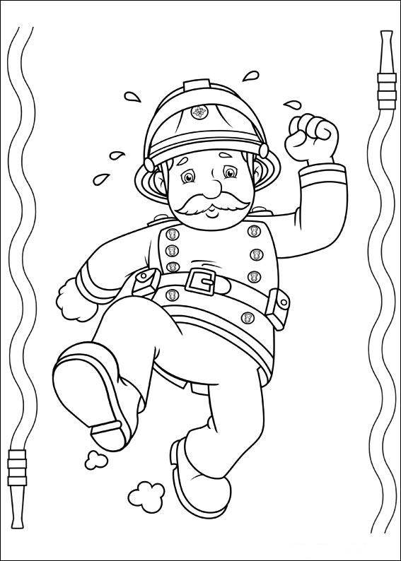 Dessin à colorier: Sam le Pompier (Dessins Animés) #39798 - Coloriages à Imprimer Gratuits
