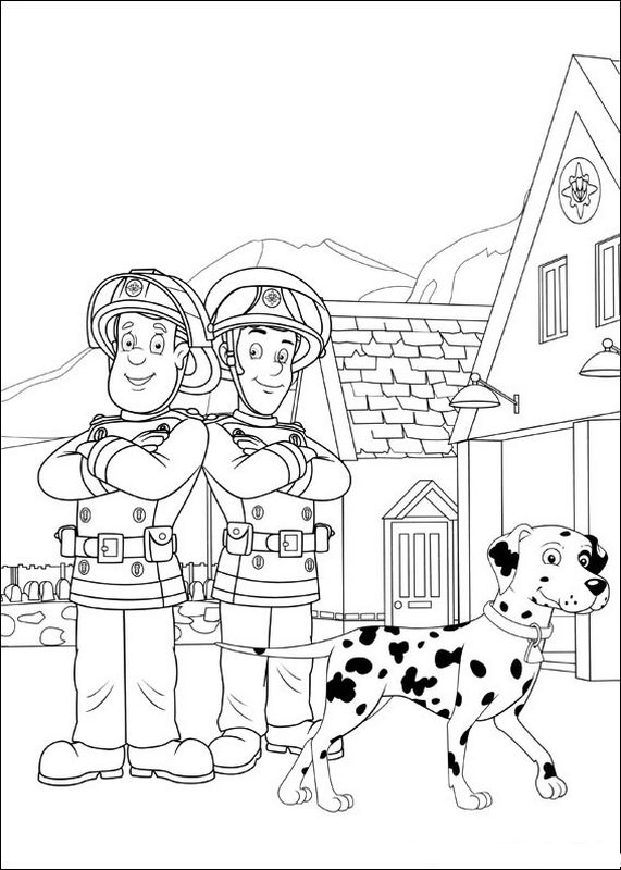 Dessin à colorier: Sam le Pompier (Dessins Animés) #39847 - Coloriages à Imprimer Gratuits