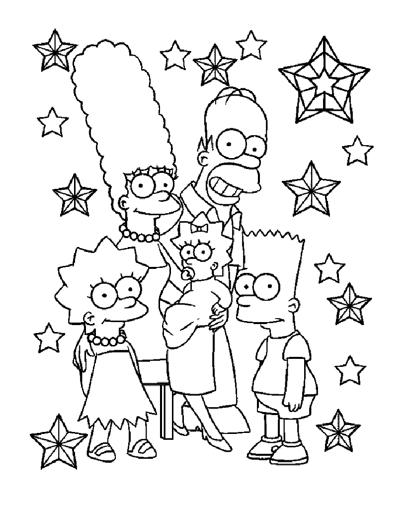 Dessin à colorier: Simpson (Dessins Animés) #23788 - Coloriages à Imprimer Gratuits