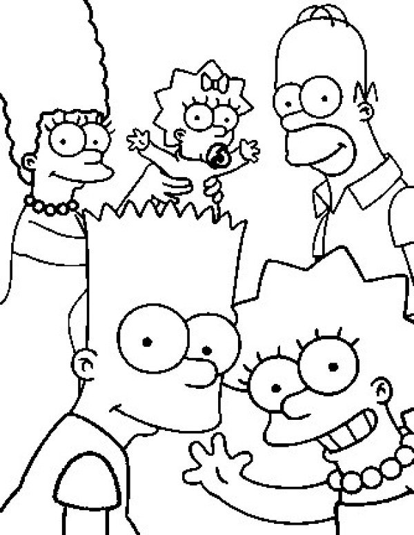 Dessin à colorier: Simpson (Dessins Animés) #23817 - Coloriages à Imprimer Gratuits