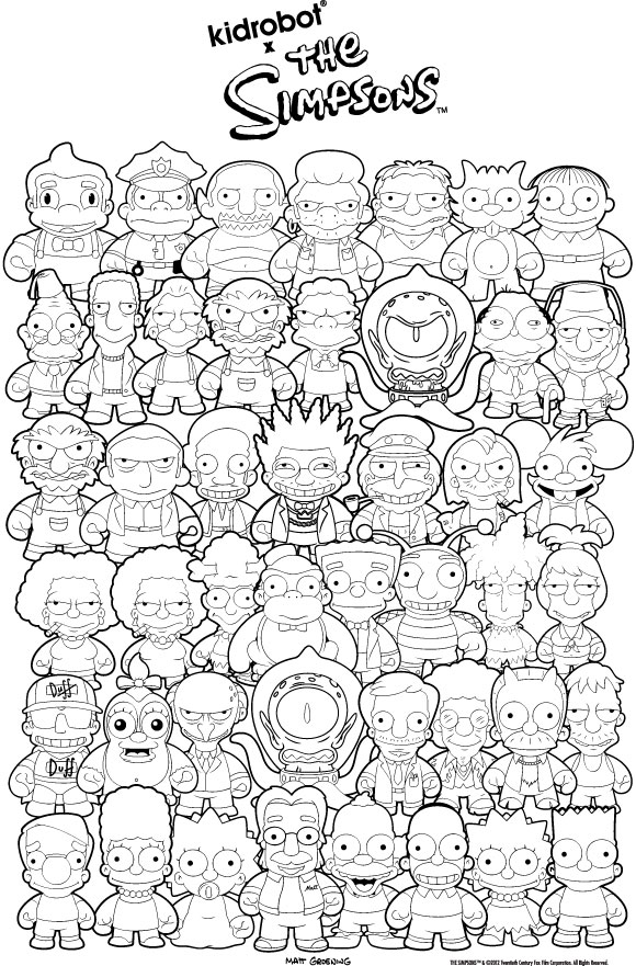 Dessin à colorier: Simpson (Dessins Animés) #23833 - Coloriages à Imprimer Gratuits