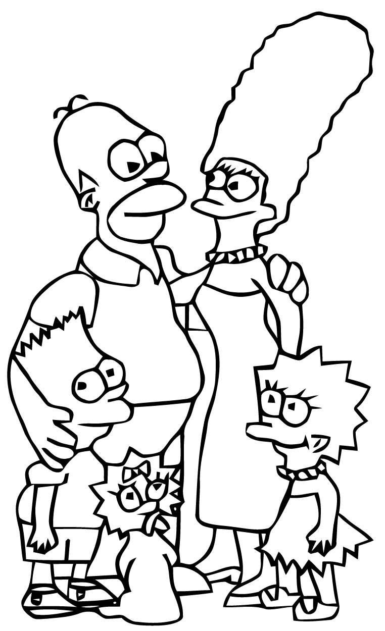 Dessin à colorier: Simpson (Dessins Animés) #23840 - Coloriages à Imprimer Gratuits