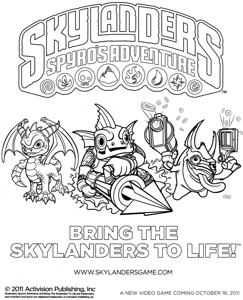 Dessin à colorier: Skylanders (Dessins Animés) #43394 - Coloriages à Imprimer Gratuits