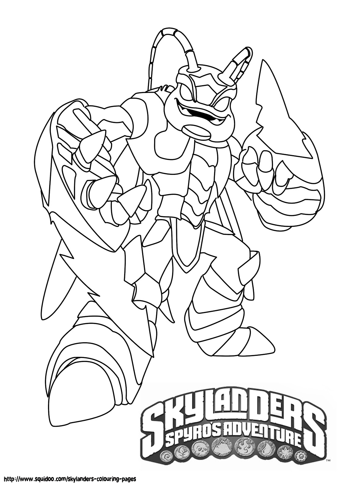 Dessin à colorier: Skylanders (Dessins Animés) #43395 - Coloriages à Imprimer Gratuits