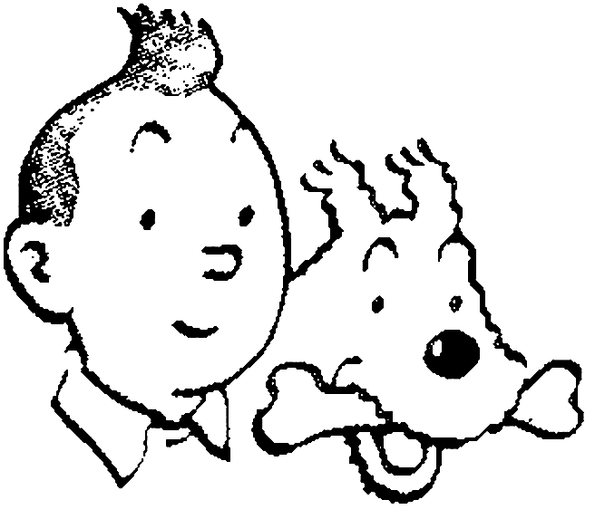 Dessin à colorier: Tintin (Dessins Animés) #25712 - Coloriages à Imprimer Gratuits