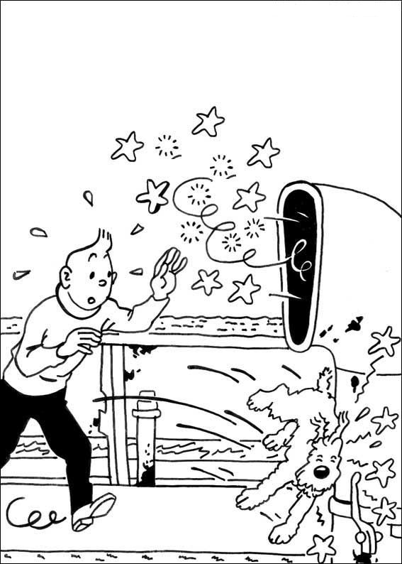 Dessin à colorier: Tintin (Dessins Animés) #25721 - Coloriages à Imprimer Gratuits