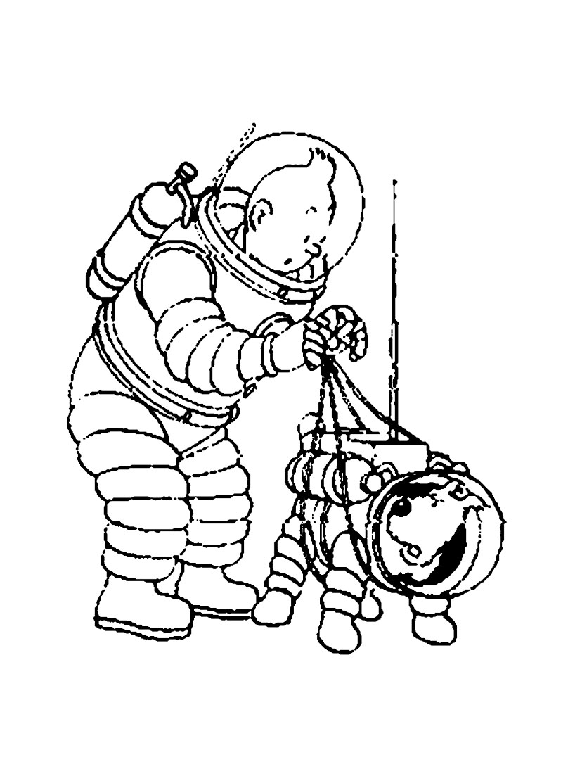Dessin à colorier: Tintin (Dessins Animés) #25725 - Coloriages à Imprimer Gratuits
