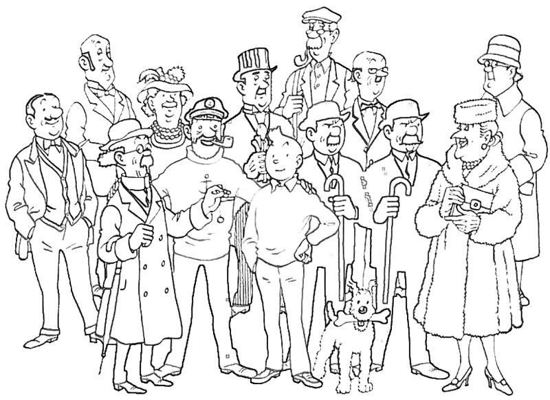 Dessin à colorier: Tintin (Dessins Animés) #25868 - Coloriages à Imprimer Gratuits
