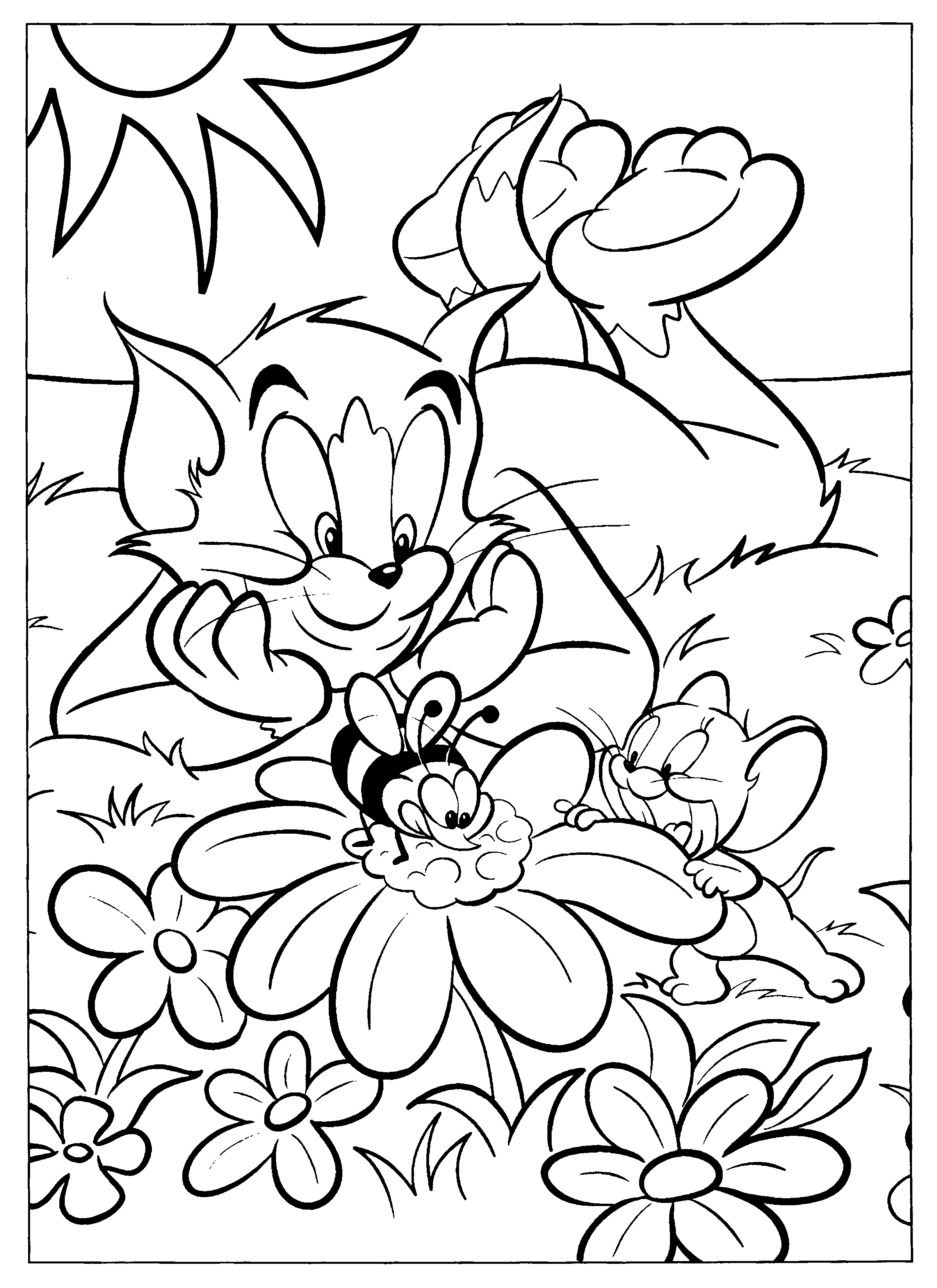 Dessin à colorier: Tom et Jerry (Dessins Animés) #24172 - Coloriages à Imprimer Gratuits