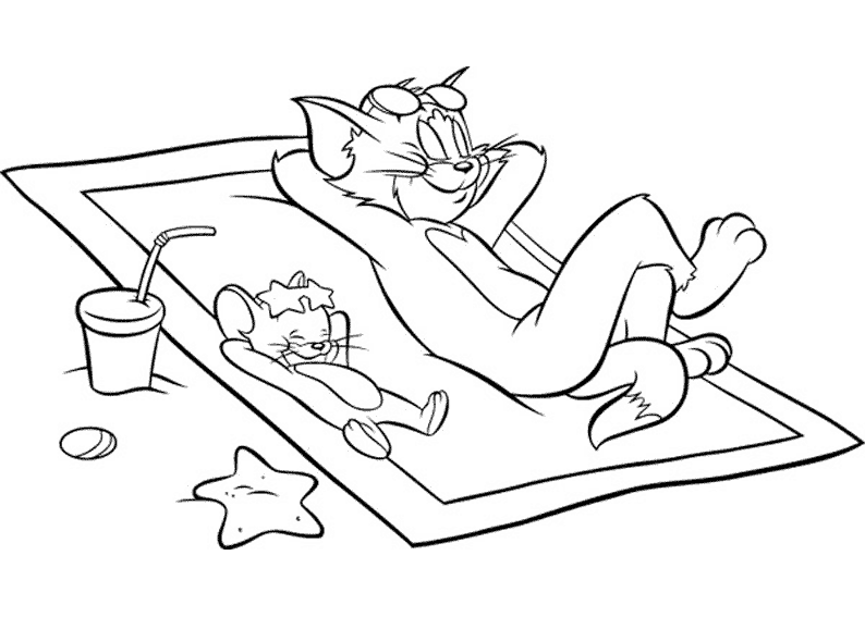 Dessin à colorier: Tom et Jerry (Dessins Animés) #24173 - Coloriages à Imprimer Gratuits