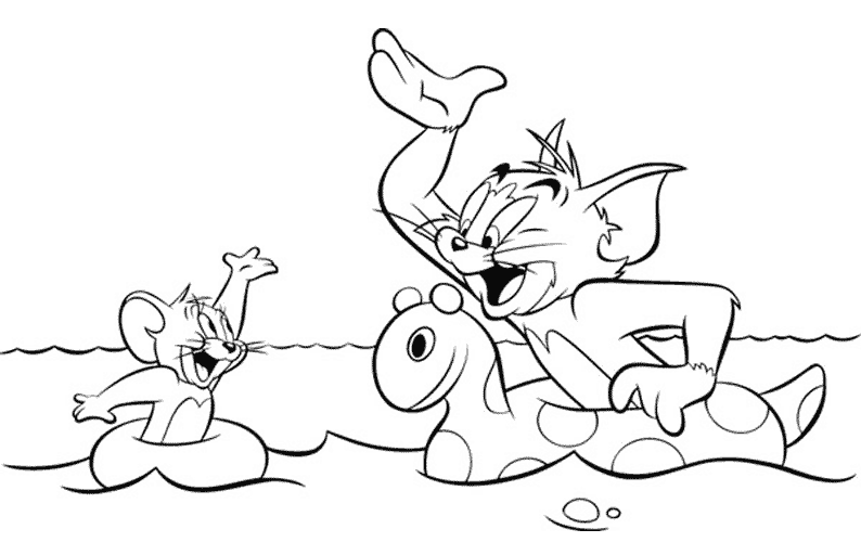 Dessin à colorier: Tom et Jerry (Dessins Animés) #24188 - Coloriages à Imprimer Gratuits