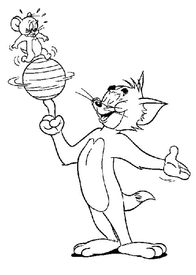 Dessin à colorier: Tom et Jerry (Dessins Animés) #24190 - Coloriages à Imprimer Gratuits