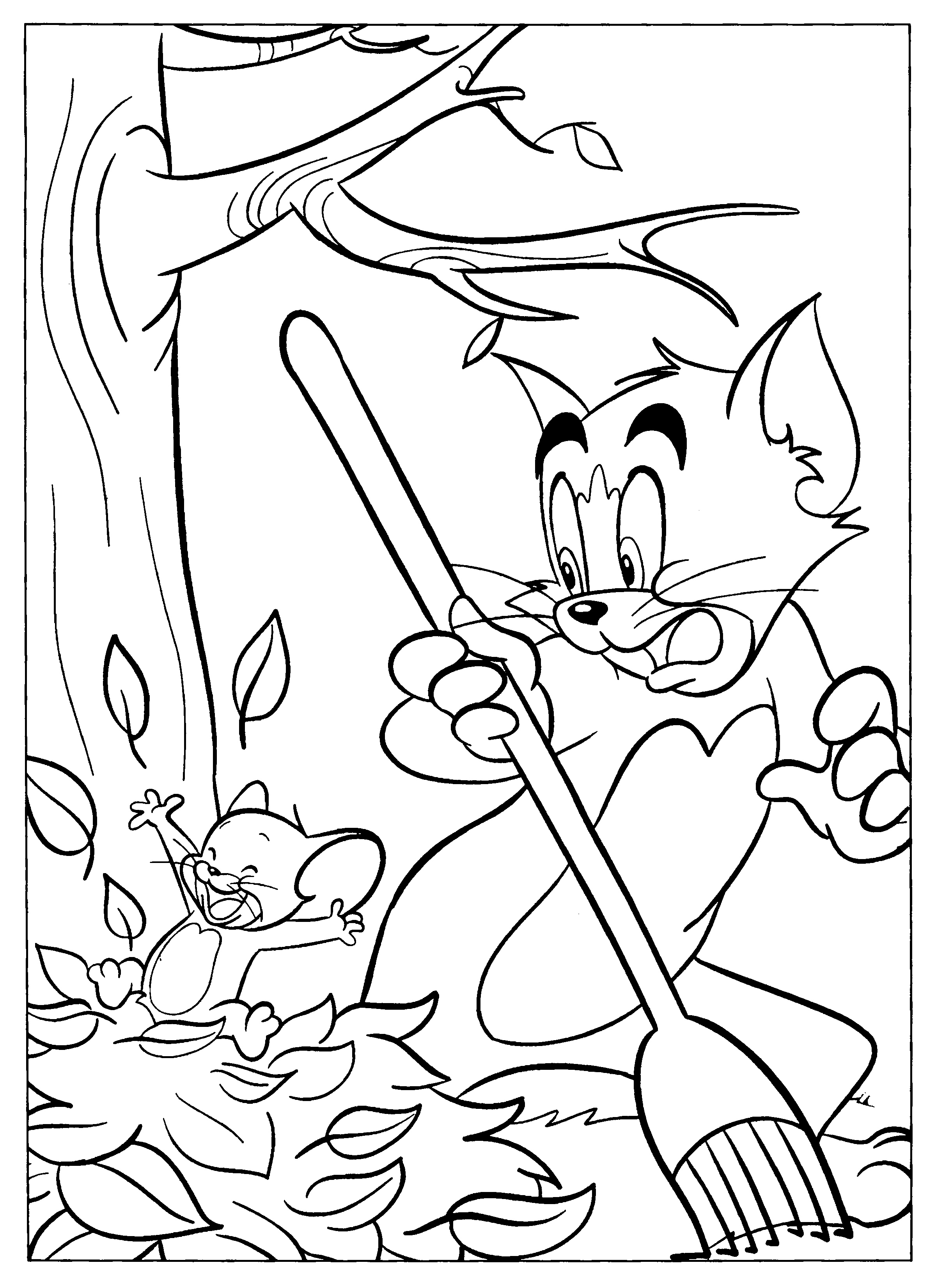 Dessin à colorier: Tom et Jerry (Dessins Animés) #24194 - Coloriages à Imprimer Gratuits