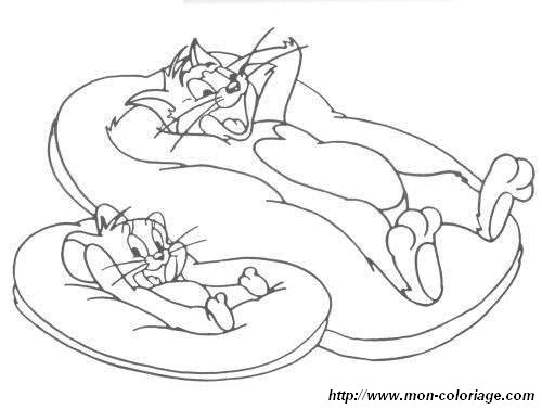 Dessin à colorier: Tom et Jerry (Dessins Animés) #24196 - Coloriages à Imprimer Gratuits