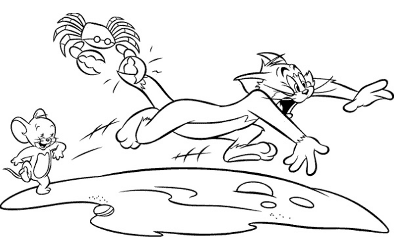 Dessin à colorier: Tom et Jerry (Dessins Animés) #24200 - Coloriages à Imprimer Gratuits