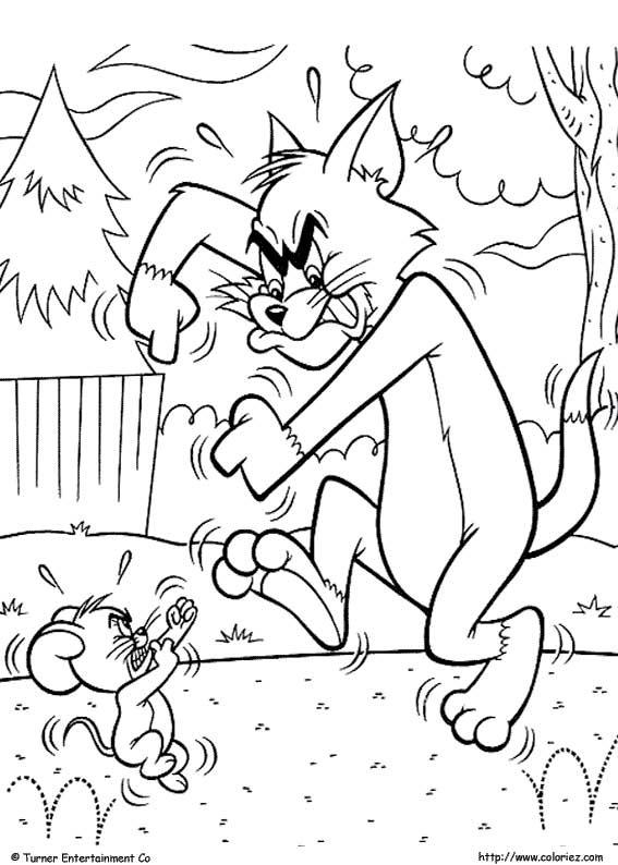 Dessin à colorier: Tom et Jerry (Dessins Animés) #24213 - Coloriages à Imprimer Gratuits