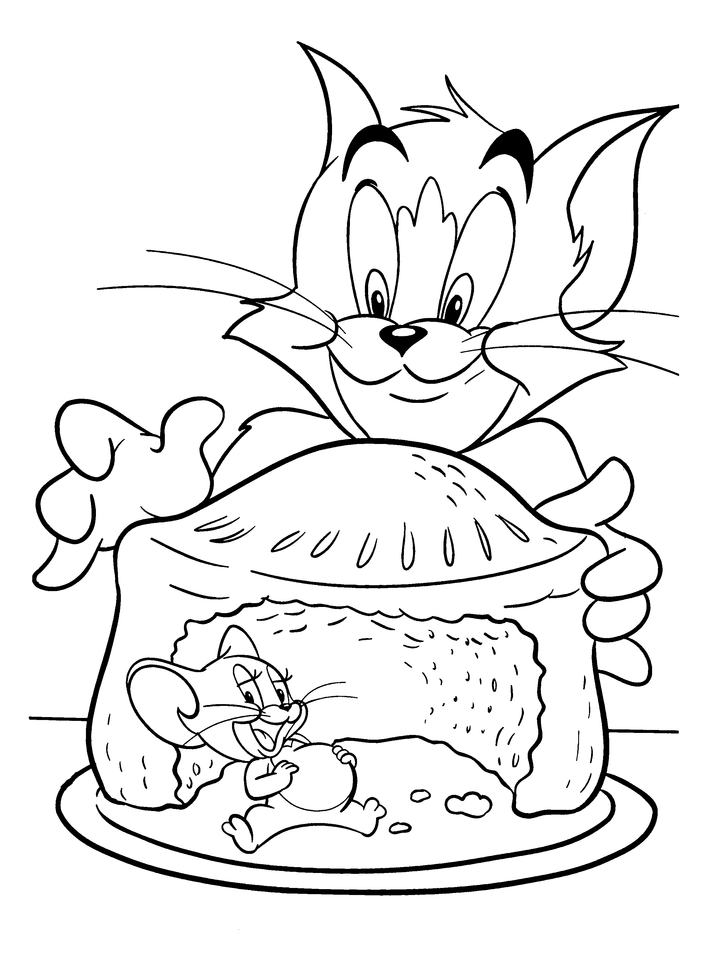 Dessin à colorier: Tom et Jerry (Dessins Animés) #24215 - Coloriages à Imprimer Gratuits