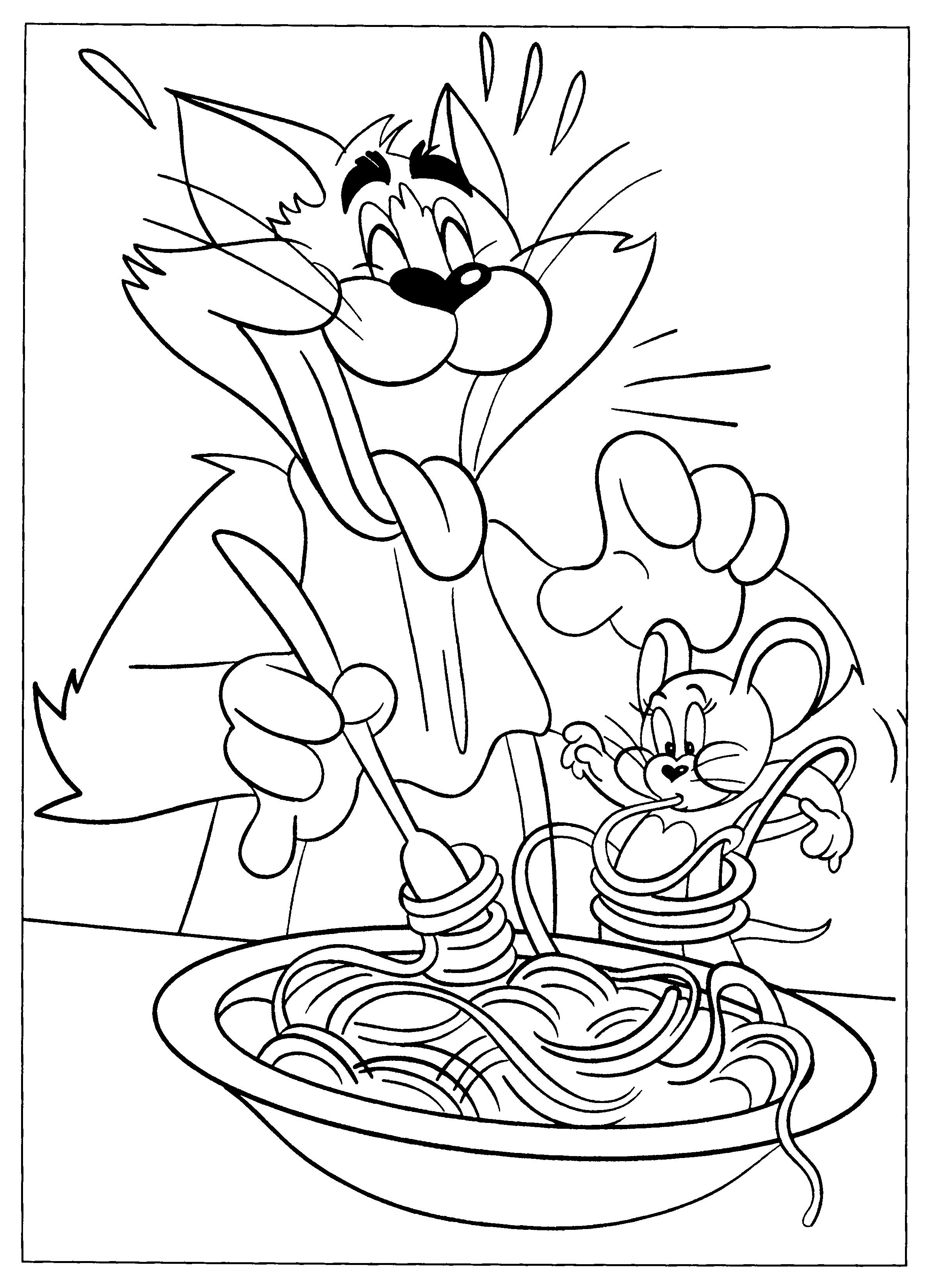 Dessin à colorier: Tom et Jerry (Dessins Animés) #24218 - Coloriages à Imprimer Gratuits