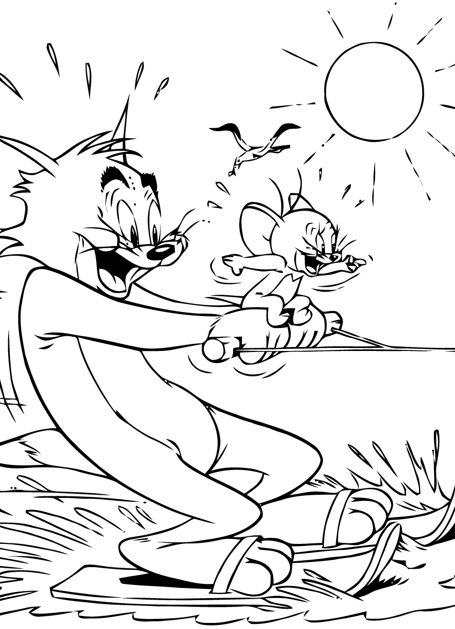 Dessin à colorier: Tom et Jerry (Dessins Animés) #24227 - Coloriages à Imprimer Gratuits