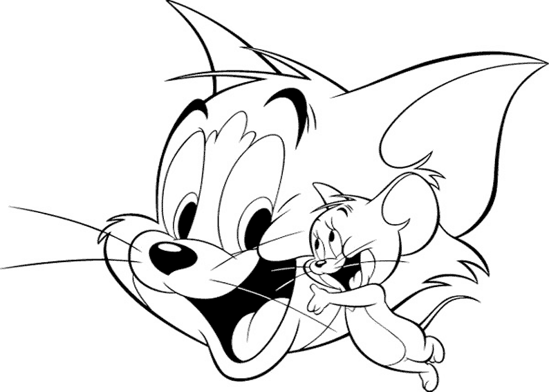 Dessin à colorier: Tom et Jerry (Dessins Animés) #24233 - Coloriages à Imprimer Gratuits