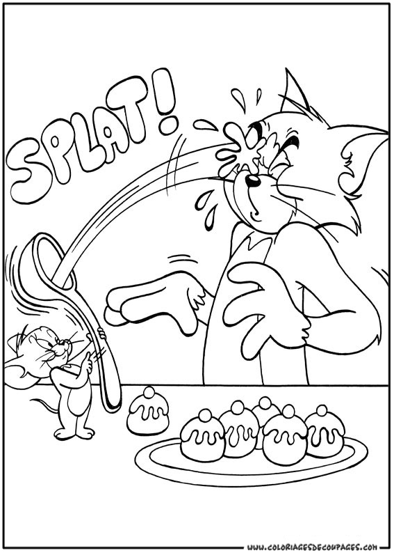 Dessin à colorier: Tom et Jerry (Dessins Animés) #24236 - Coloriages à Imprimer Gratuits