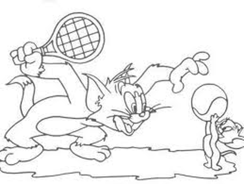 Dessin à colorier: Tom et Jerry (Dessins Animés) #24252 - Coloriages à Imprimer Gratuits