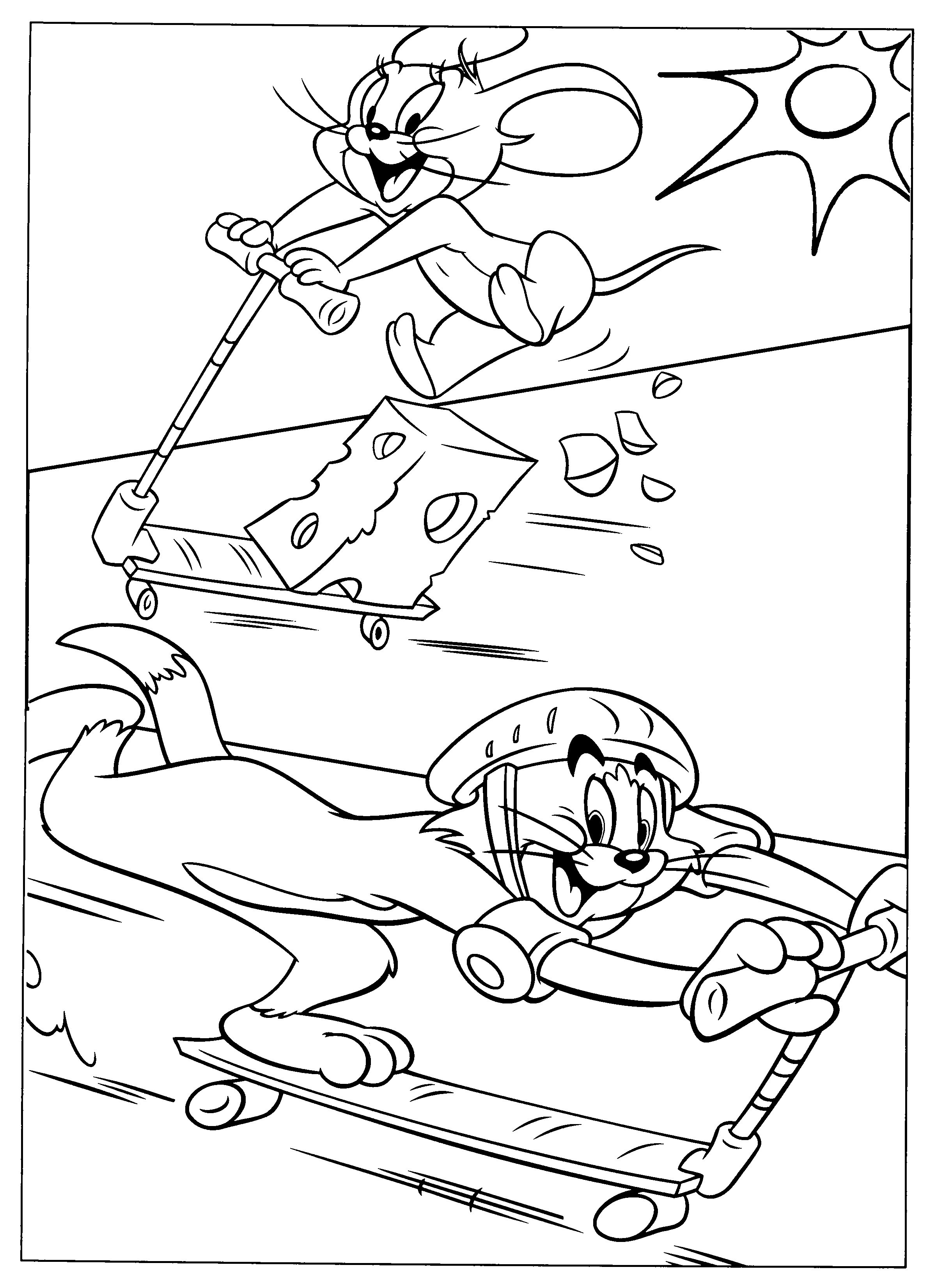 Dessin à colorier: Tom et Jerry (Dessins Animés) #24261 - Coloriages à Imprimer Gratuits