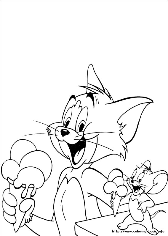Dessin à colorier: Tom et Jerry (Dessins Animés) #24263 - Coloriages à Imprimer Gratuits