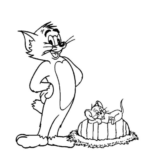 Dessin à colorier: Tom et Jerry (Dessins Animés) #24268 - Coloriages à Imprimer Gratuits