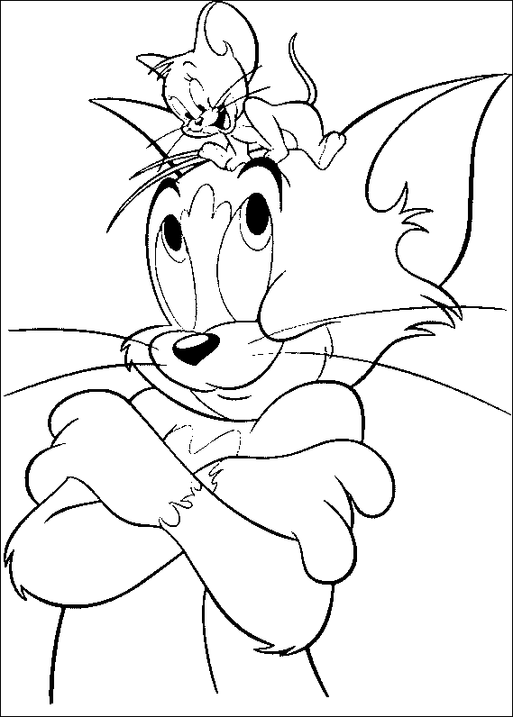 Dessin à colorier: Tom et Jerry (Dessins Animés) #24275 - Coloriages à Imprimer Gratuits