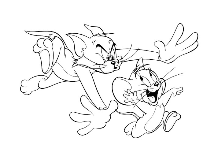 Dessin à colorier: Tom et Jerry (Dessins Animés) #24278 - Coloriages à Imprimer Gratuits