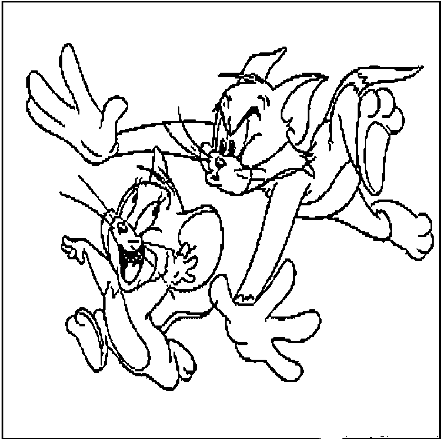Dessin à colorier: Tom et Jerry (Dessins Animés) #24297 - Coloriages à Imprimer Gratuits