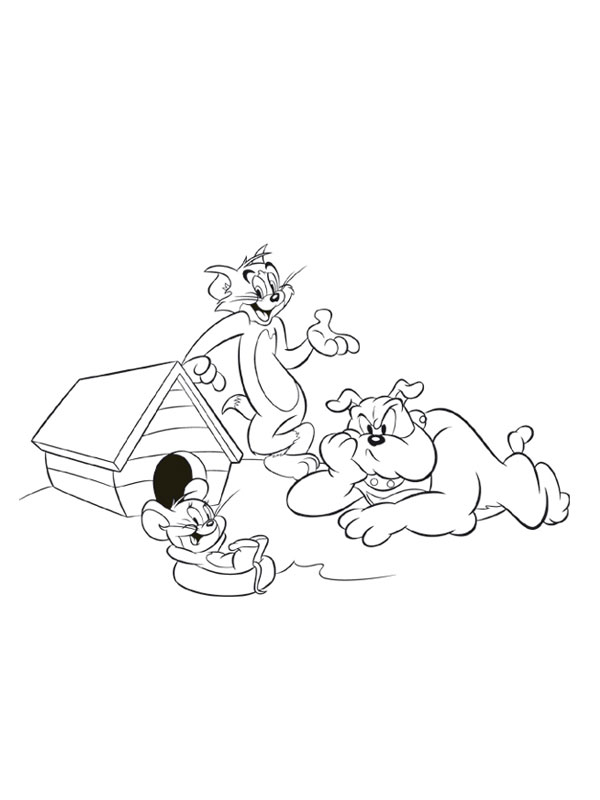 Dessin à colorier: Tom et Jerry (Dessins Animés) #24315 - Coloriages à Imprimer Gratuits