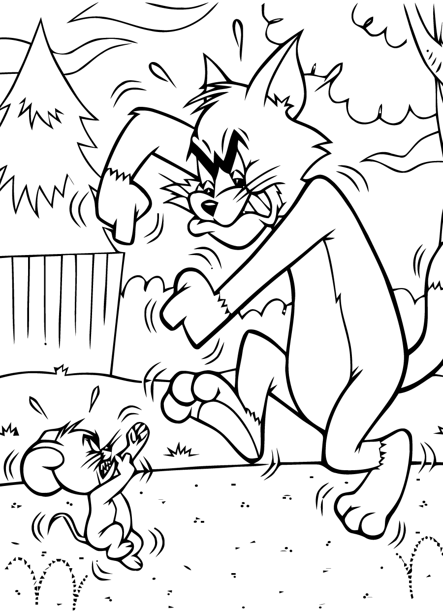 Dessin à colorier: Tom et Jerry (Dessins Animés) #24324 - Coloriages à Imprimer Gratuits
