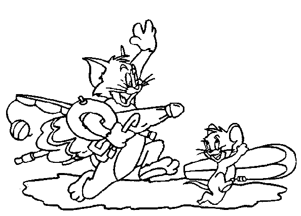 Dessin à colorier: Tom et Jerry (Dessins Animés) #24354 - Coloriages à Imprimer Gratuits