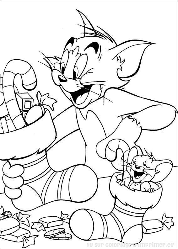 Dessin à colorier: Tom et Jerry (Dessins Animés) #24358 - Coloriages à Imprimer Gratuits
