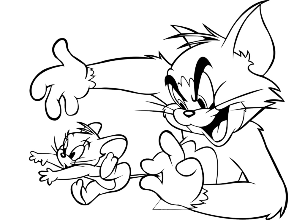Dessin à colorier: Tom et Jerry (Dessins Animés) #24369 - Coloriages à Imprimer Gratuits