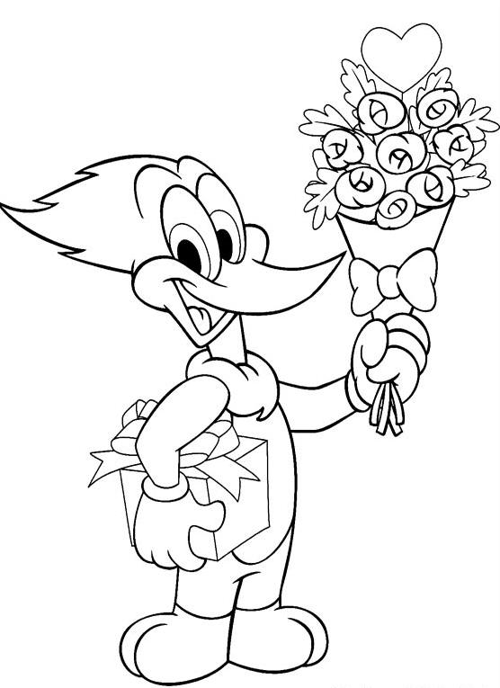 Dessin à colorier: Woody Woodpecker (Dessins Animés) #28586 - Coloriages à Imprimer Gratuits