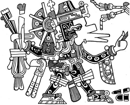 Dessin à colorier: Mythologie Aztèque (Dieux et Déesses) #111526 - Coloriages à Imprimer Gratuits