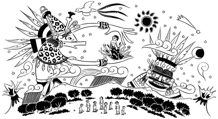 Dessin à colorier: Mythologie Aztèque (Dieux et Déesses) #111553 - Coloriages à Imprimer Gratuits