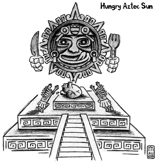 Dessin à colorier: Mythologie Aztèque (Dieux et Déesses) #111570 - Coloriages à Imprimer Gratuits