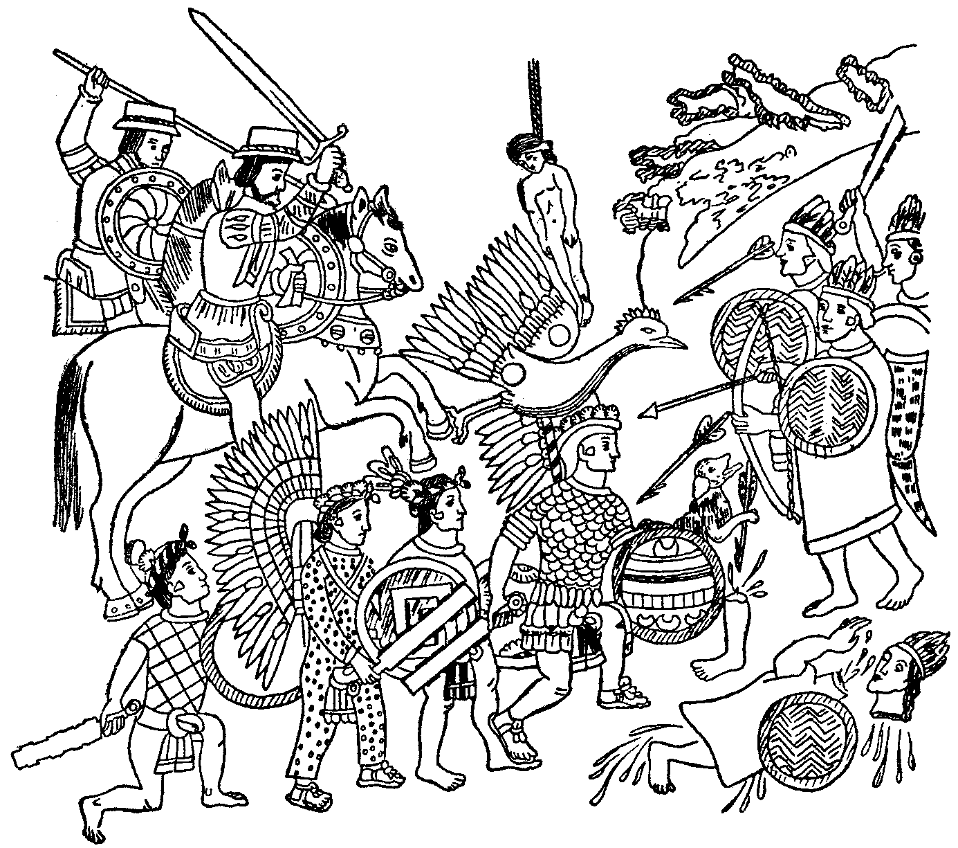 Dessin à colorier: Mythologie Aztèque (Dieux et Déesses) #111596 - Coloriages à Imprimer Gratuits
