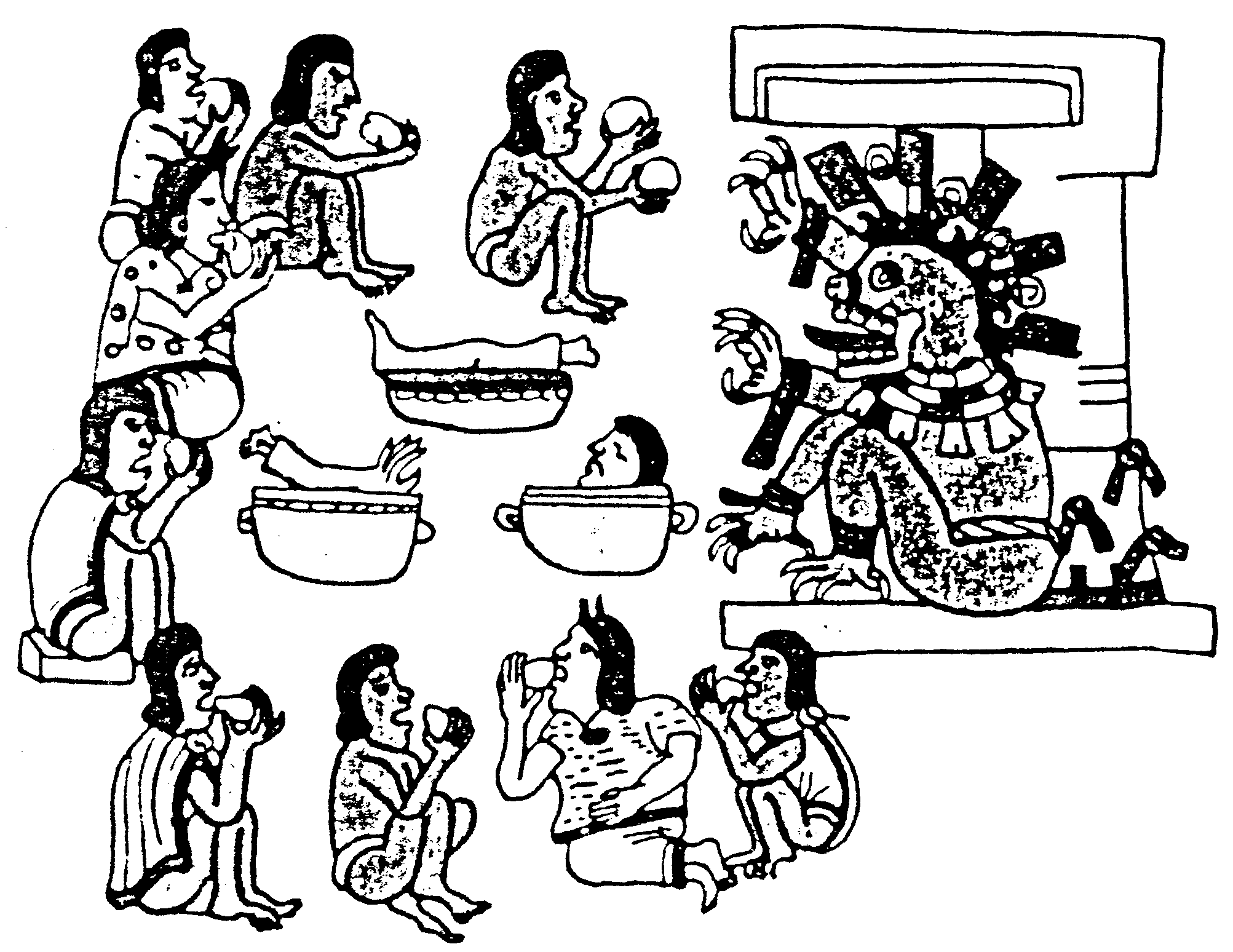 Dessin à colorier: Mythologie Aztèque (Dieux et Déesses) #111622 - Coloriages à Imprimer Gratuits