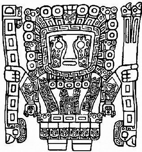 Dessin à colorier: Mythologie Aztèque (Dieux et Déesses) #111855 - Coloriages à Imprimer Gratuits