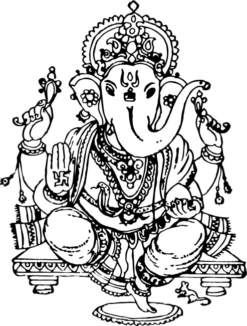 Dessin à colorier: Mythologie Hindou (Dieux et Déesses) #109288 - Coloriages à Imprimer Gratuits