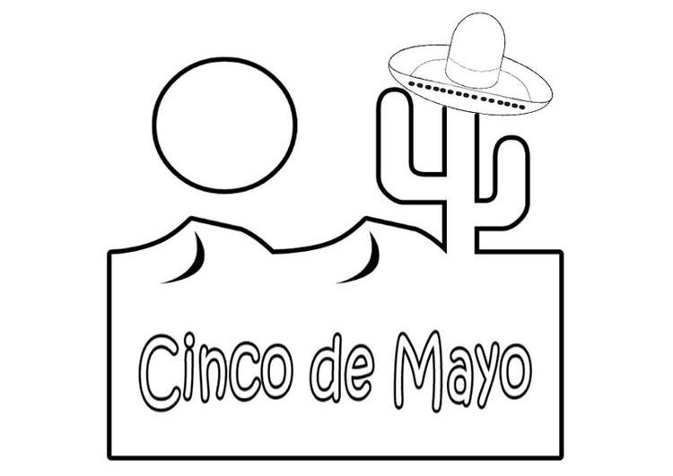 Dessin à colorier: Cinco de Mayo (Fêtes et Occasions spéciales) #59968 - Coloriages à Imprimer Gratuits