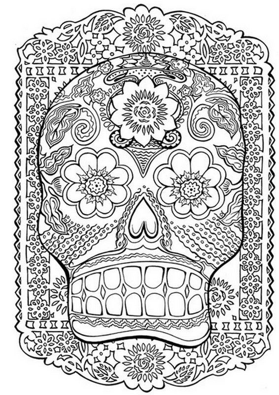 Dessin à colorier: Jour des Morts (Fêtes et Occasions spéciales) #60127 - Coloriages à Imprimer Gratuits