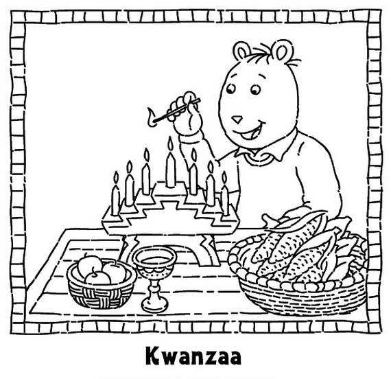 Dessin à colorier: Kwanzaa (Fêtes et Occasions spéciales) #60431 - Coloriages à Imprimer Gratuits